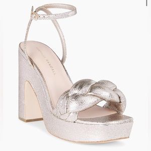 Loeffler Randall Fae Braided Strap Platform Sandals (Prosecco) - Size 9 US/39 EU